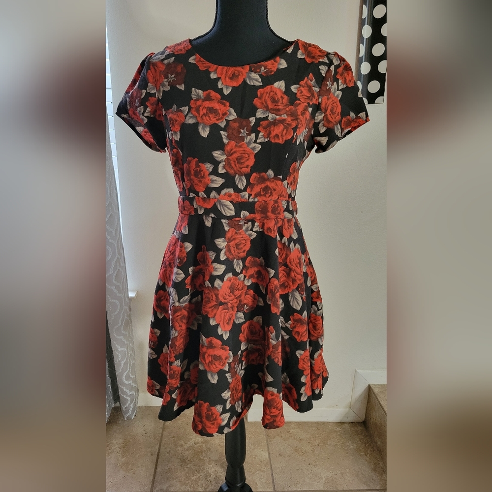 Forever 21 Red Rose Dress